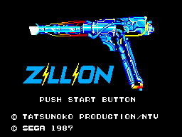 Zillion title screen for Sega Master System